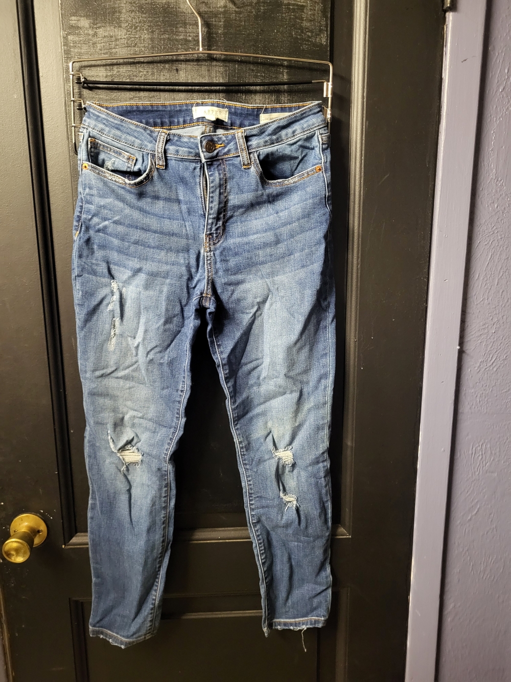 Slim Distressed Blue Skinny Jeans for Women